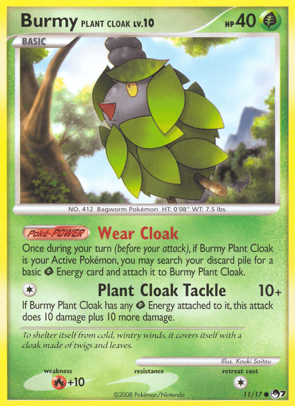 Burmy Plant Cloak POP Series 7 card