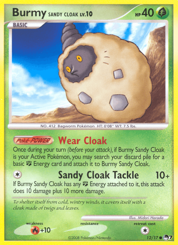 Burmy Sandy Cloak POP Series 7 card