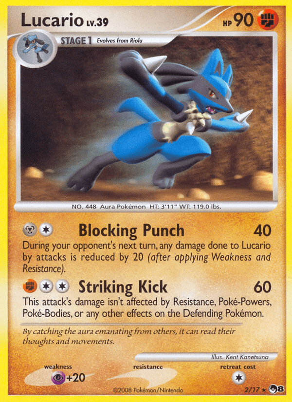 Lucario POP Series 8 card