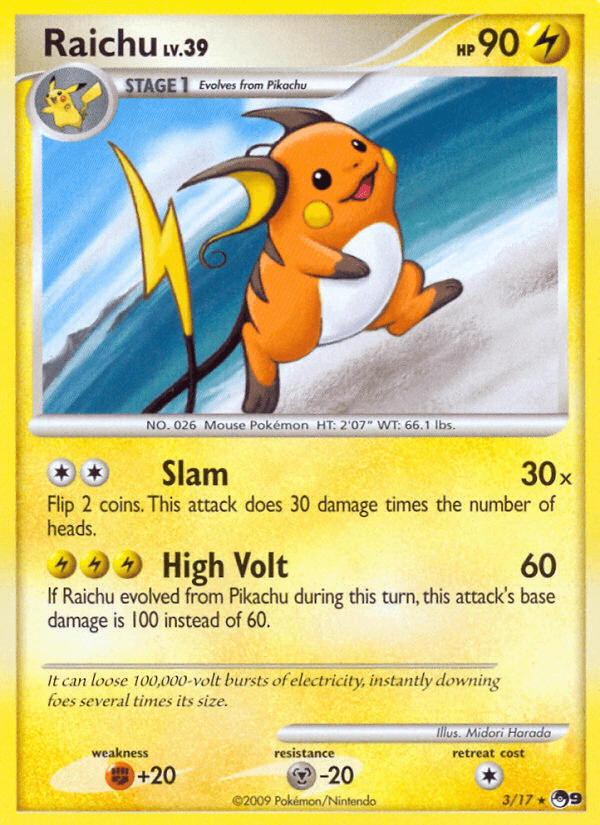 Raichu POP Series 9 card