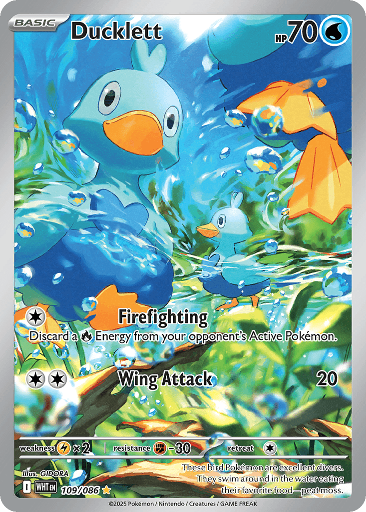 Ducklett White Flare card