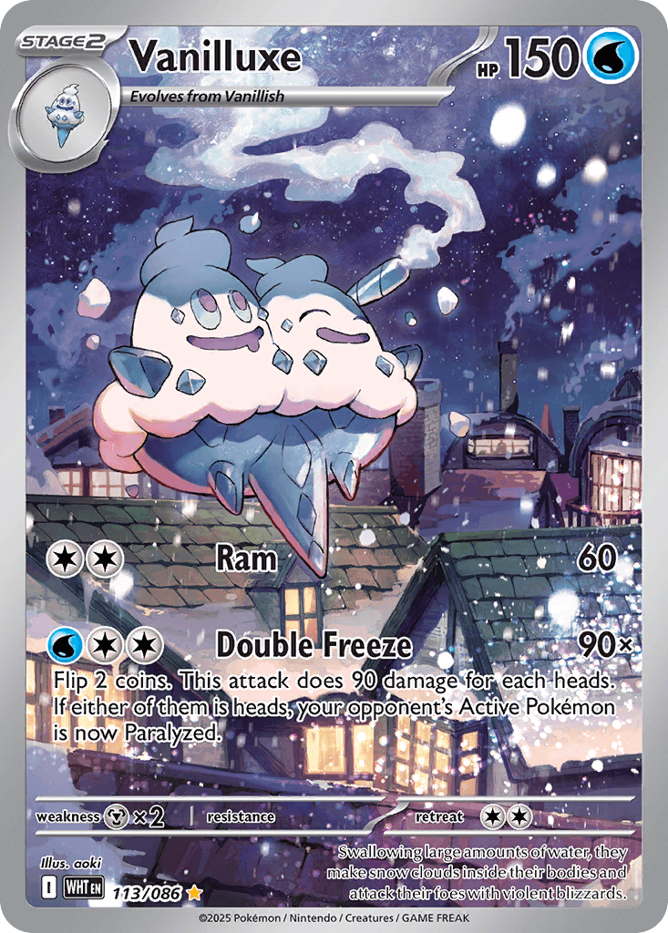 Vanilluxe White Flare card