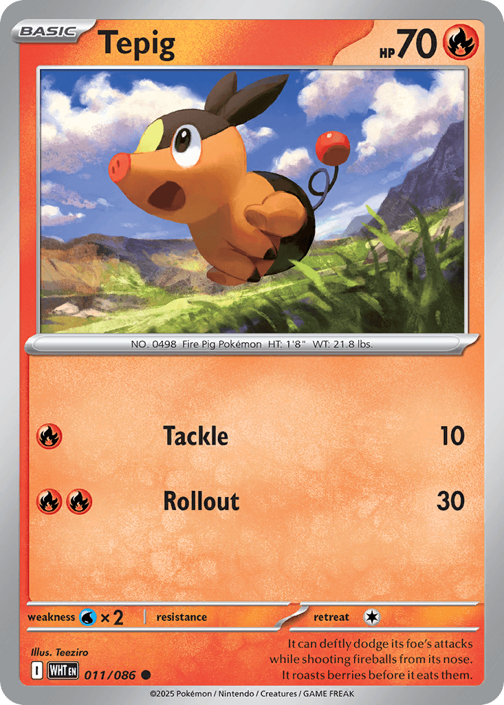 Tepig 寶可夢 card