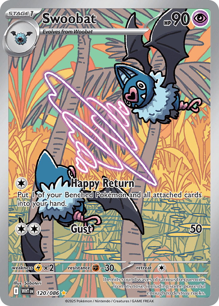 Swoobat White Flare card