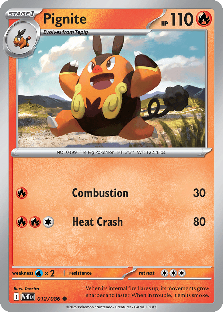 Pignite 宝可梦 card