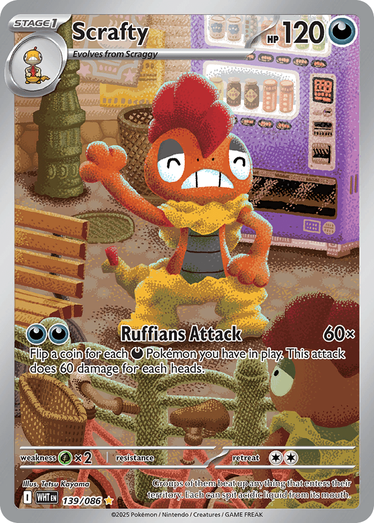 Scrafty White Flare card