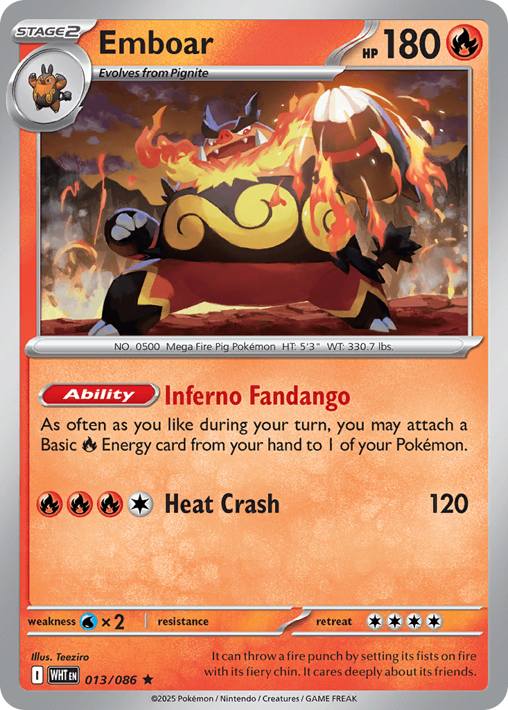 Emboar 宝可梦 card