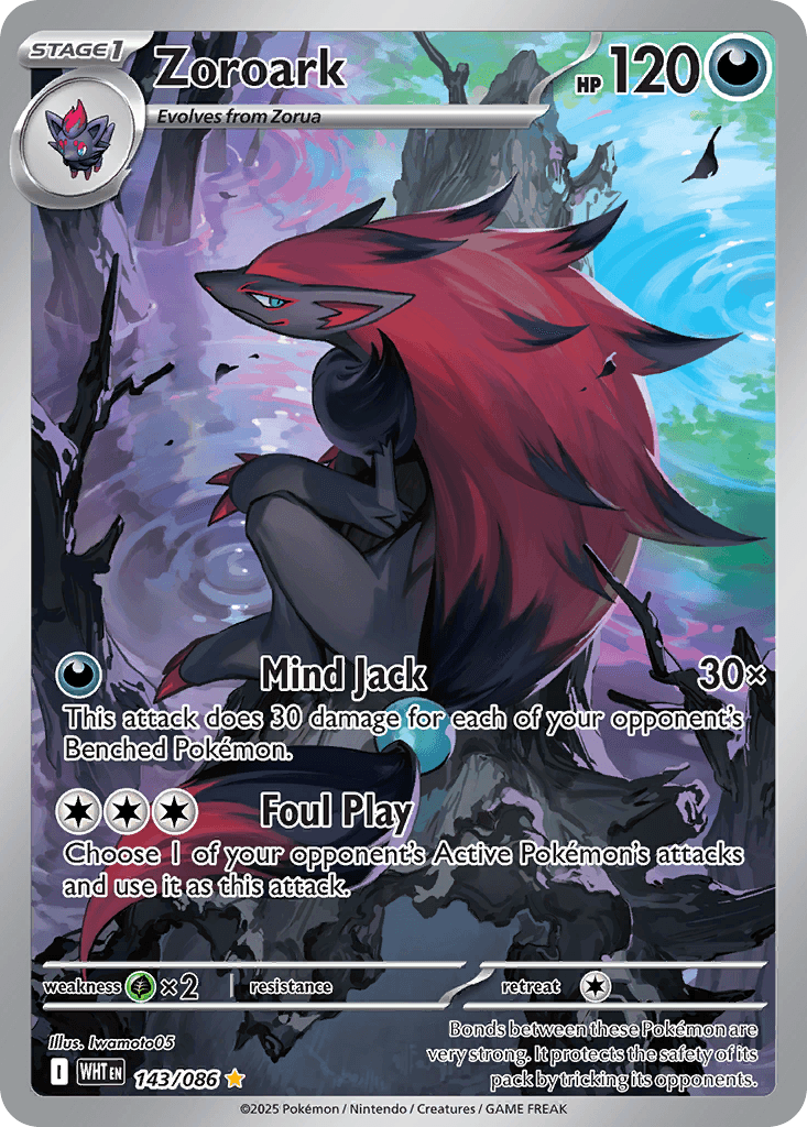 Zoroark White Flare card