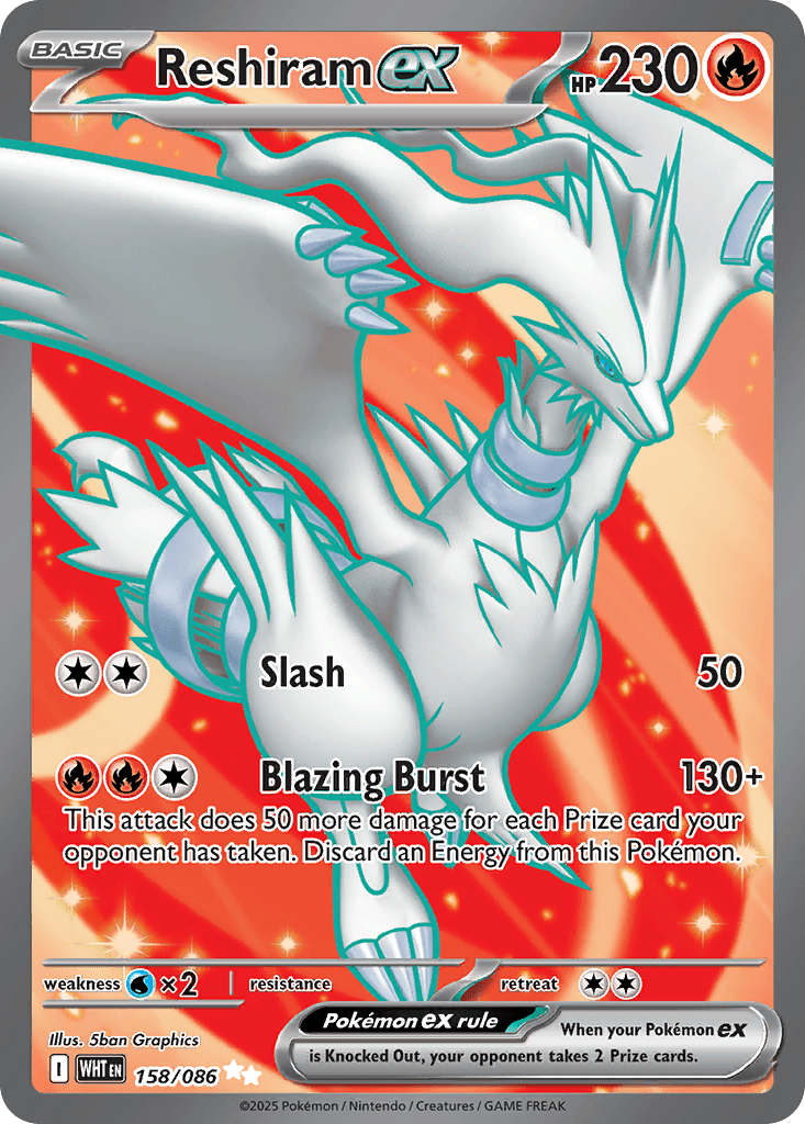 Reshiram ex 寶可夢 card
