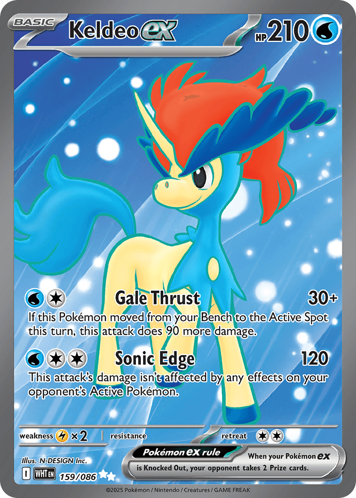 Keldeo ex White Flare card