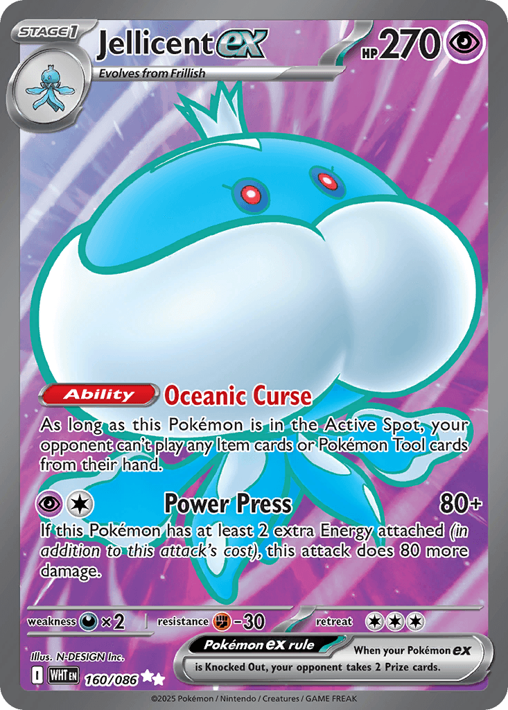 Jellicent ex White Flare card
