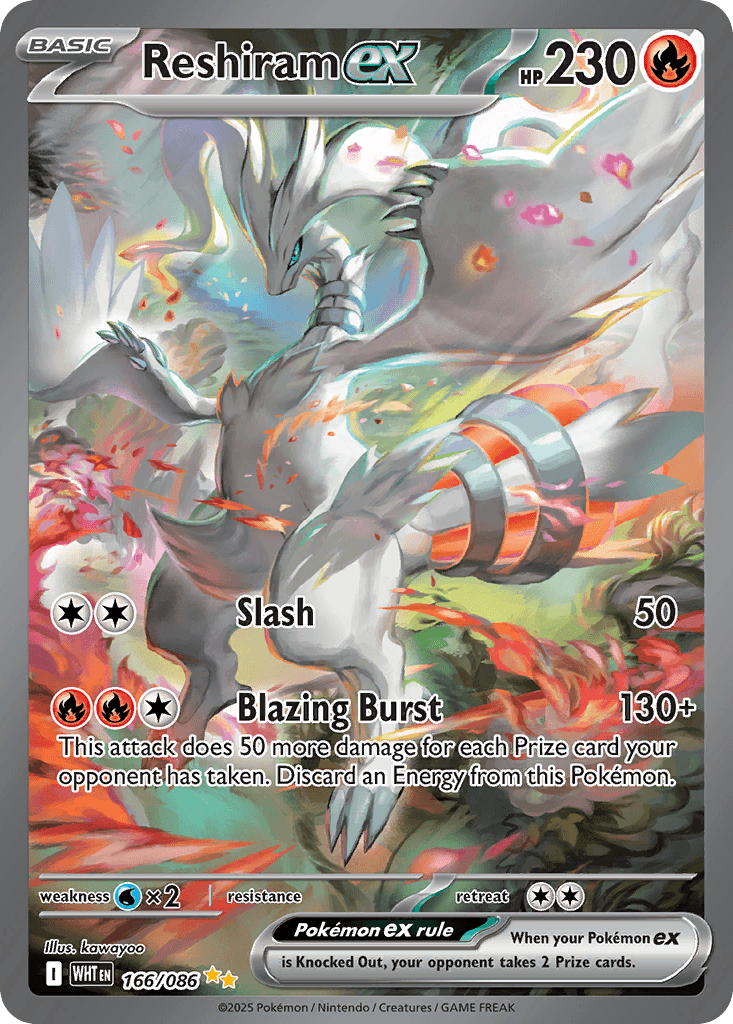 Reshiram ex White Flare card