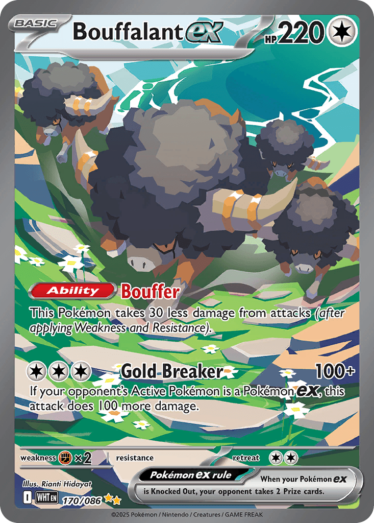Bouffalant ex White Flare card