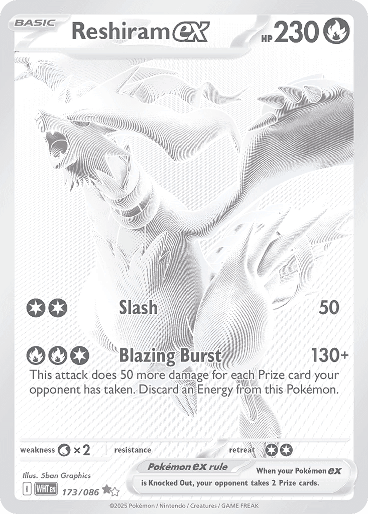 Reshiram ex 寶可夢 card