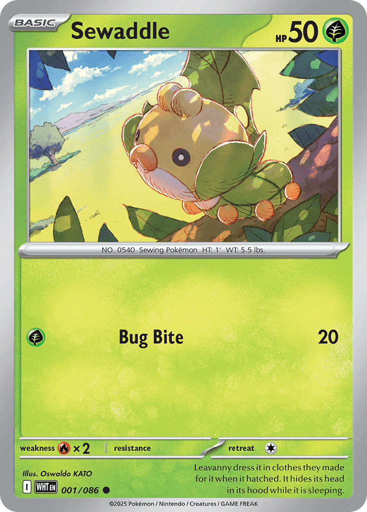 Sewaddle 寶可夢 card