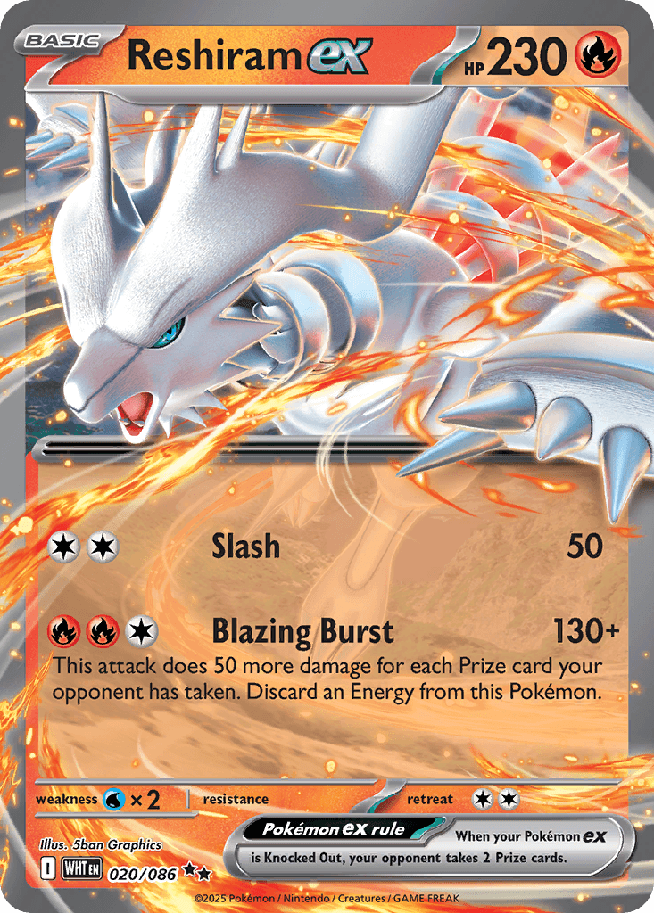 Reshiram ex 寶可夢 card