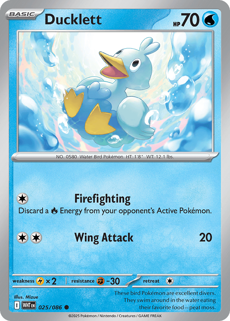 Ducklett White Flare card