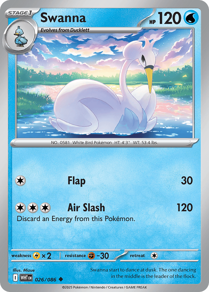Swanna White Flare card