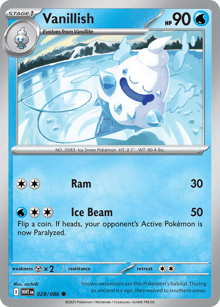 Vanillish White Flare card