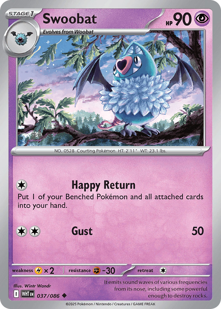 Swoobat White Flare card