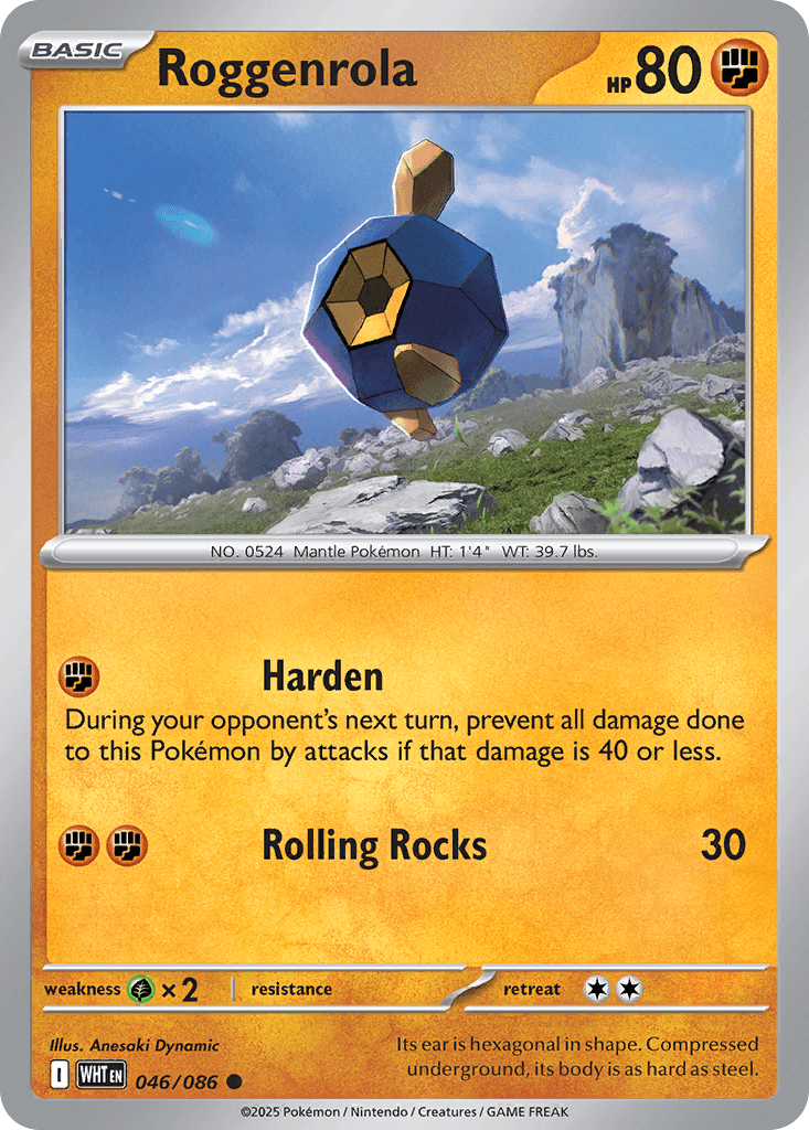 Roggenrola White Flare card