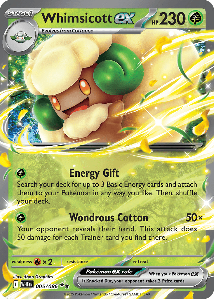 Whimsicott ex 寶可夢 card