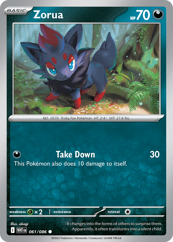Zorua White Flare card