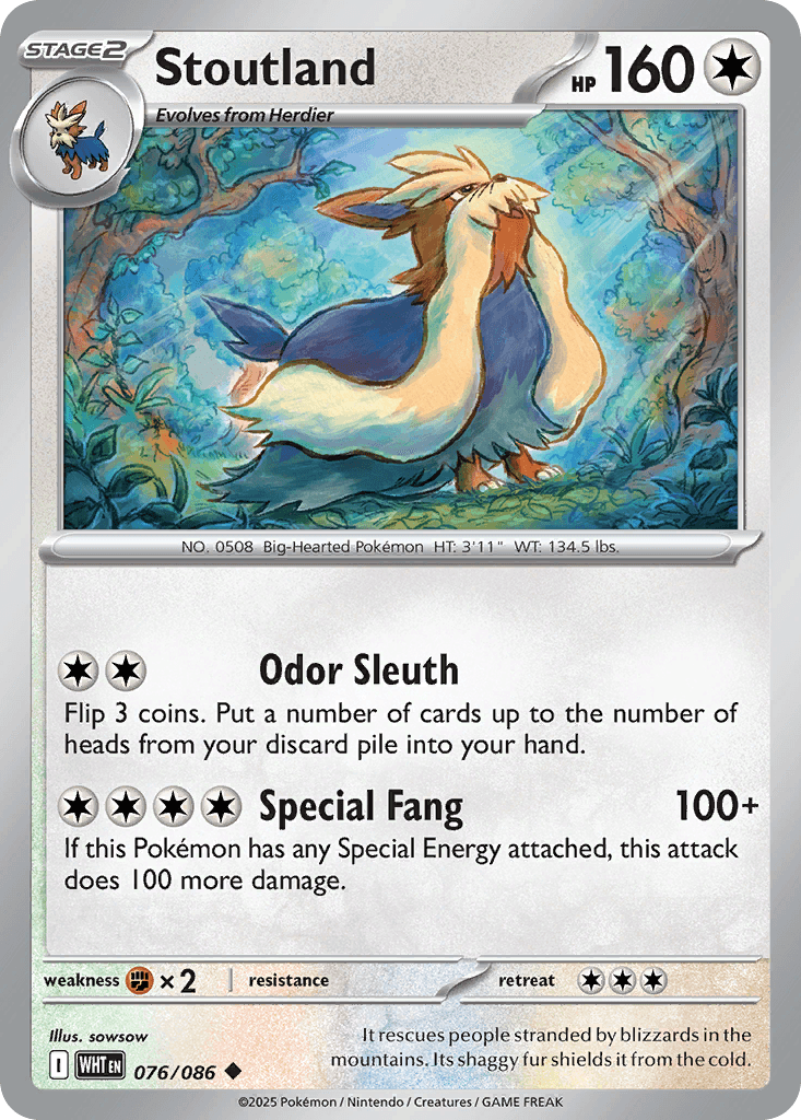 Stoutland White Flare card