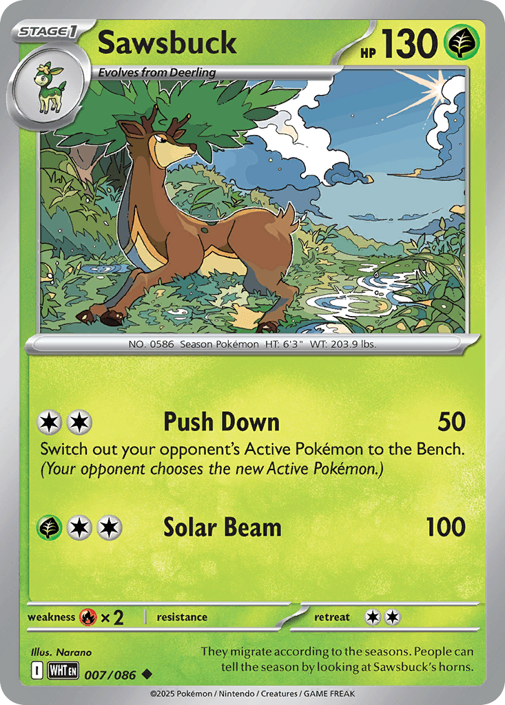Sawsbuck White Flare card