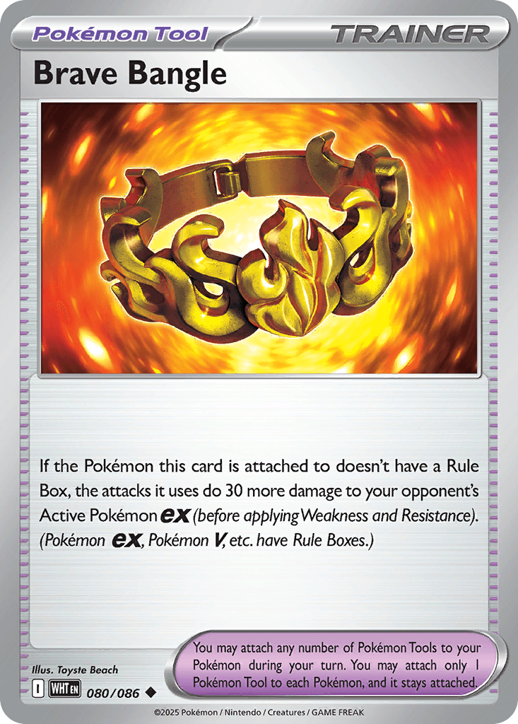 Brave Bangle White Flare card