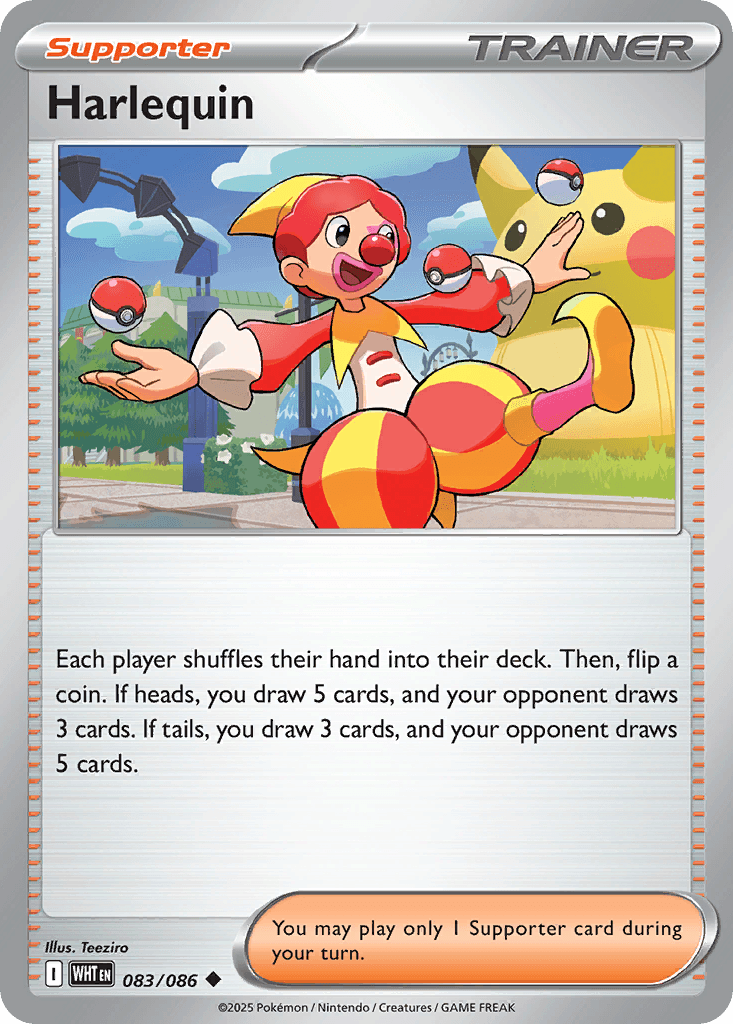 Harlequin White Flare card