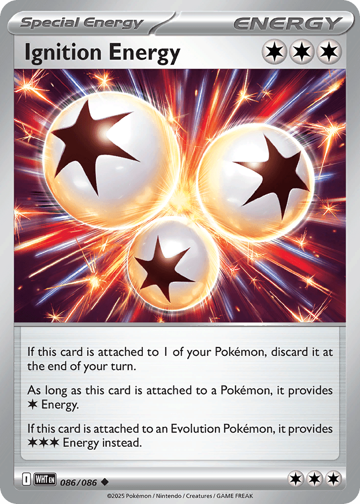 Ignition Energy White Flare card