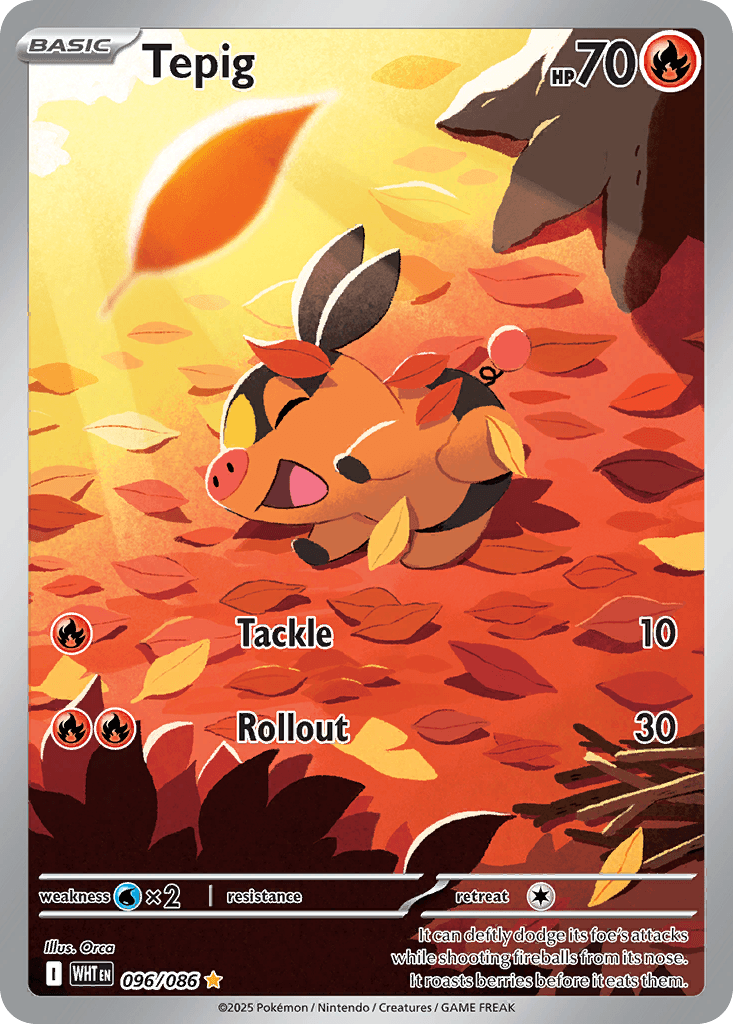 Tepig White Flare card