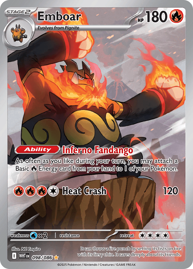 Emboar White Flare card
