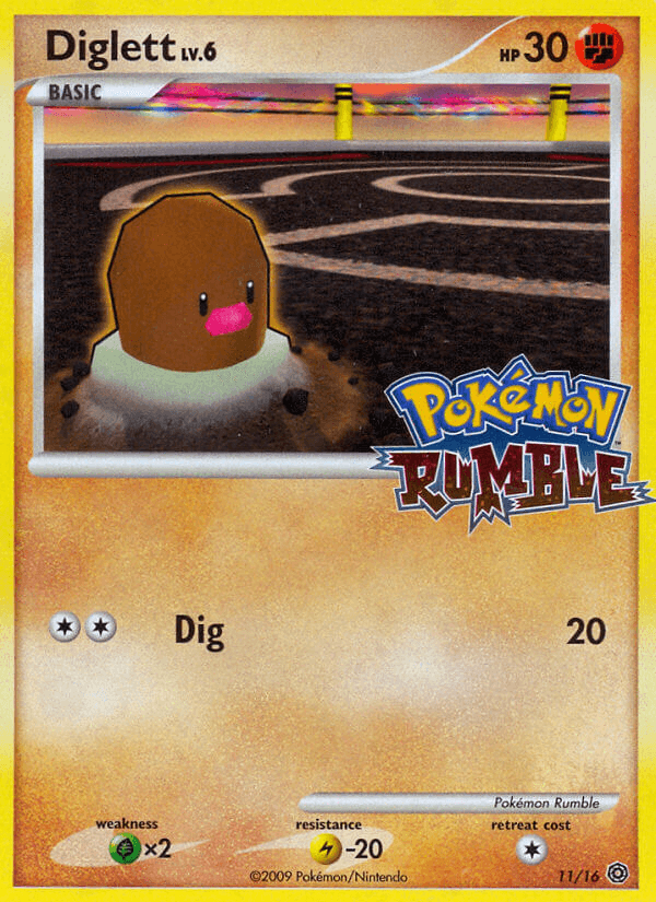 Diglett Pokémon Rumble card