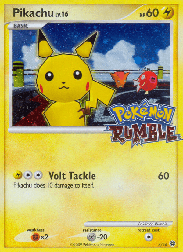 Pikachu Pokémon Rumble card