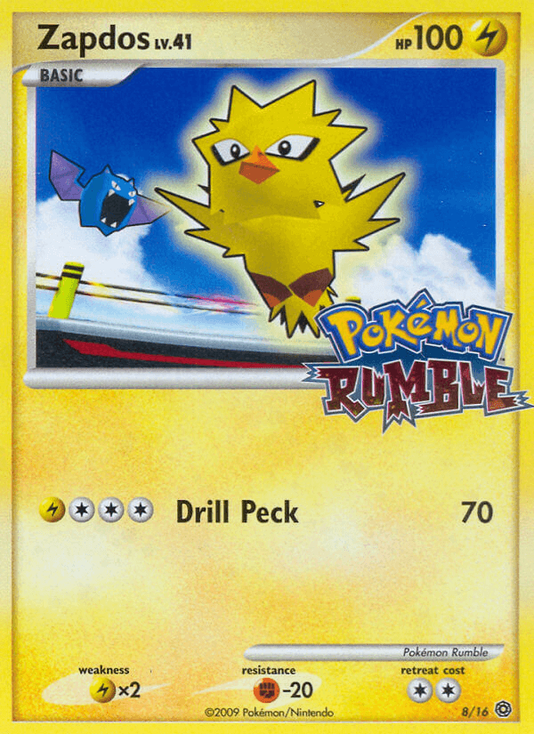 Zapdos Pokémon Rumble card
