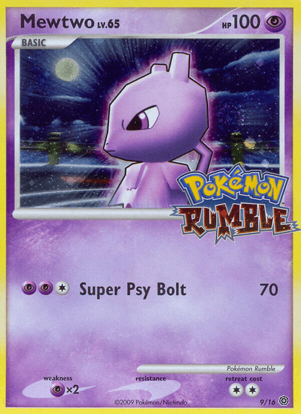 Mewtwo Pokémon Rumble card