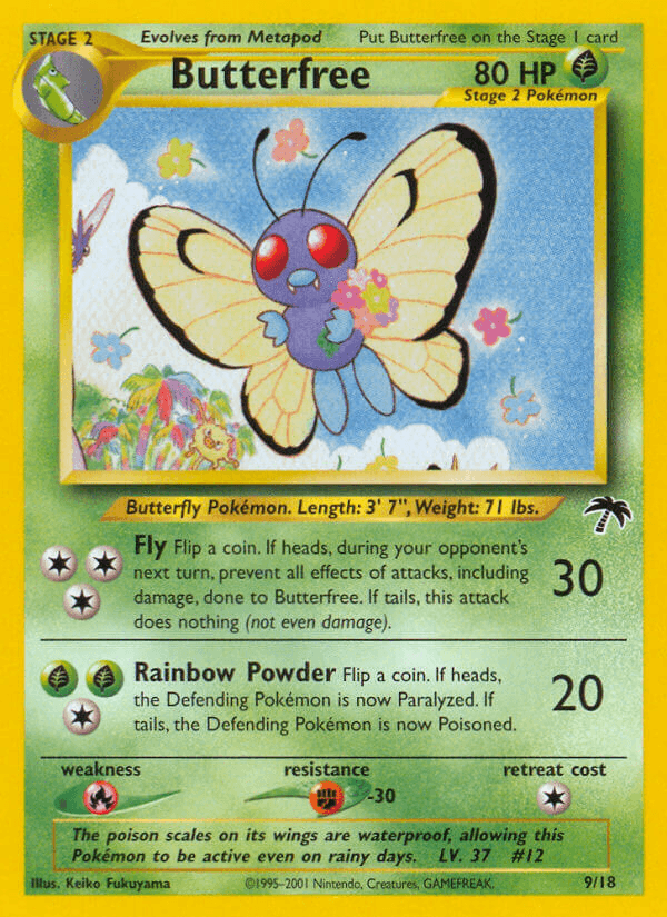 Butterfree Southern Islands card