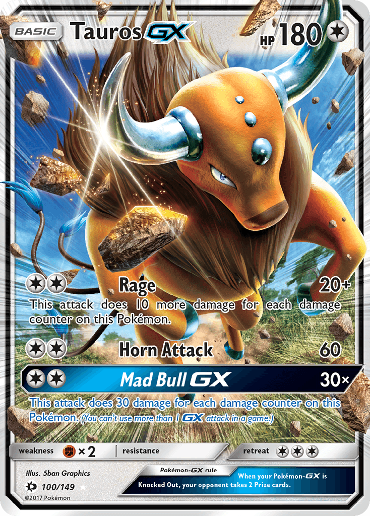 Tauros-GX Sun & Moon card