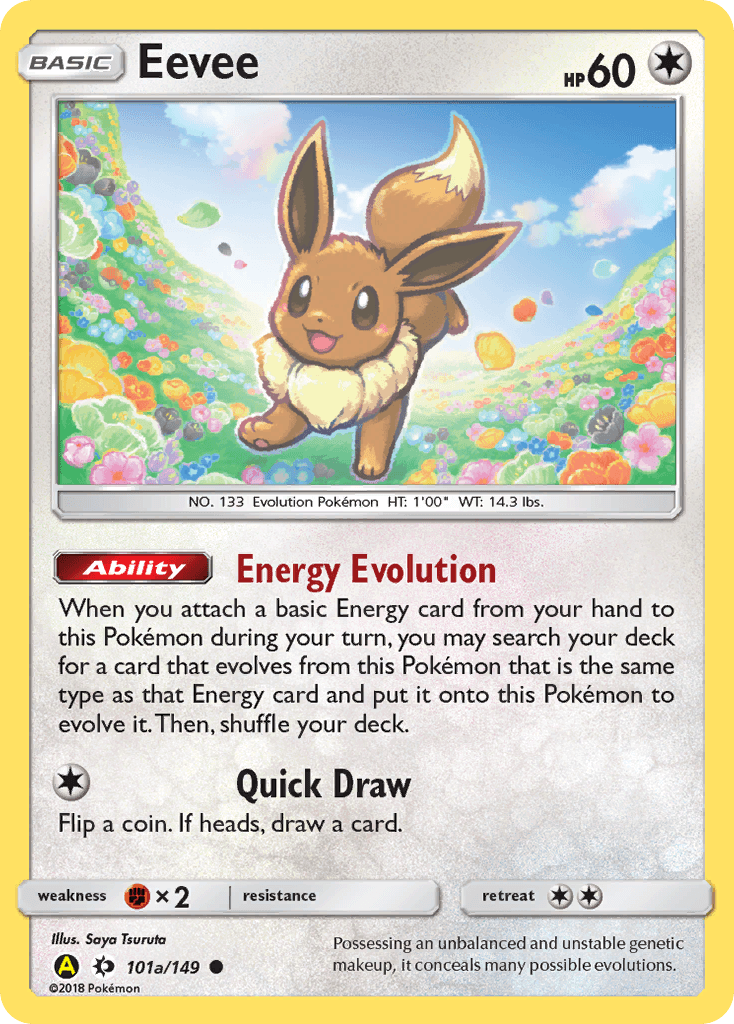 Eevee Sun & Moon card
