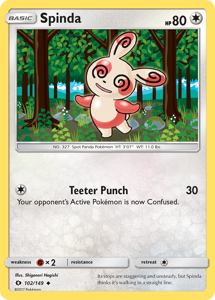 Spinda Sun & Moon card