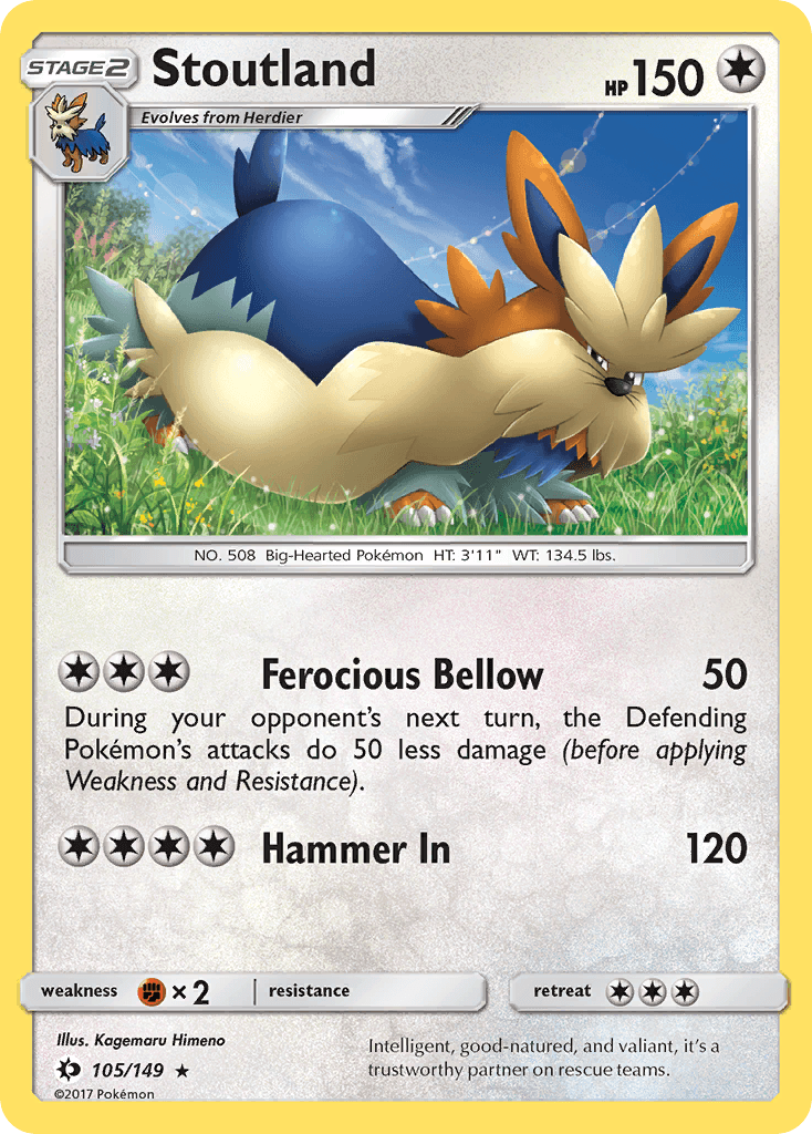 Stoutland Sun & Moon card