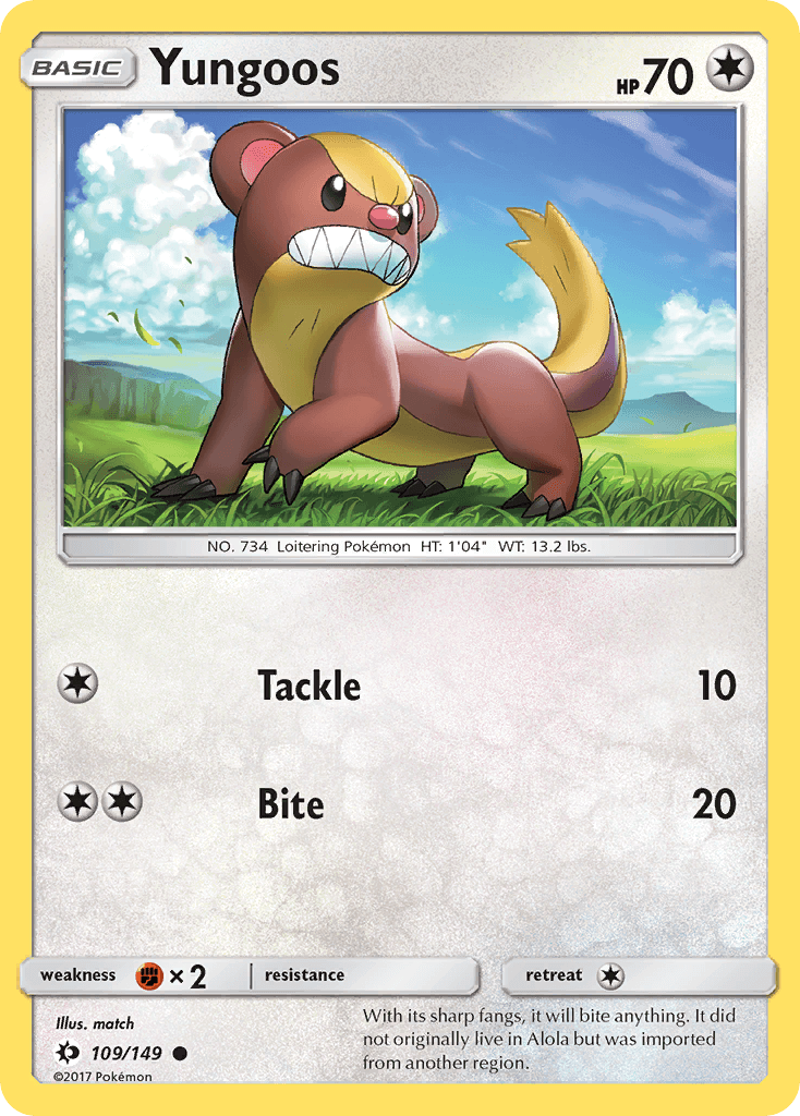Yungoos Sun & Moon card