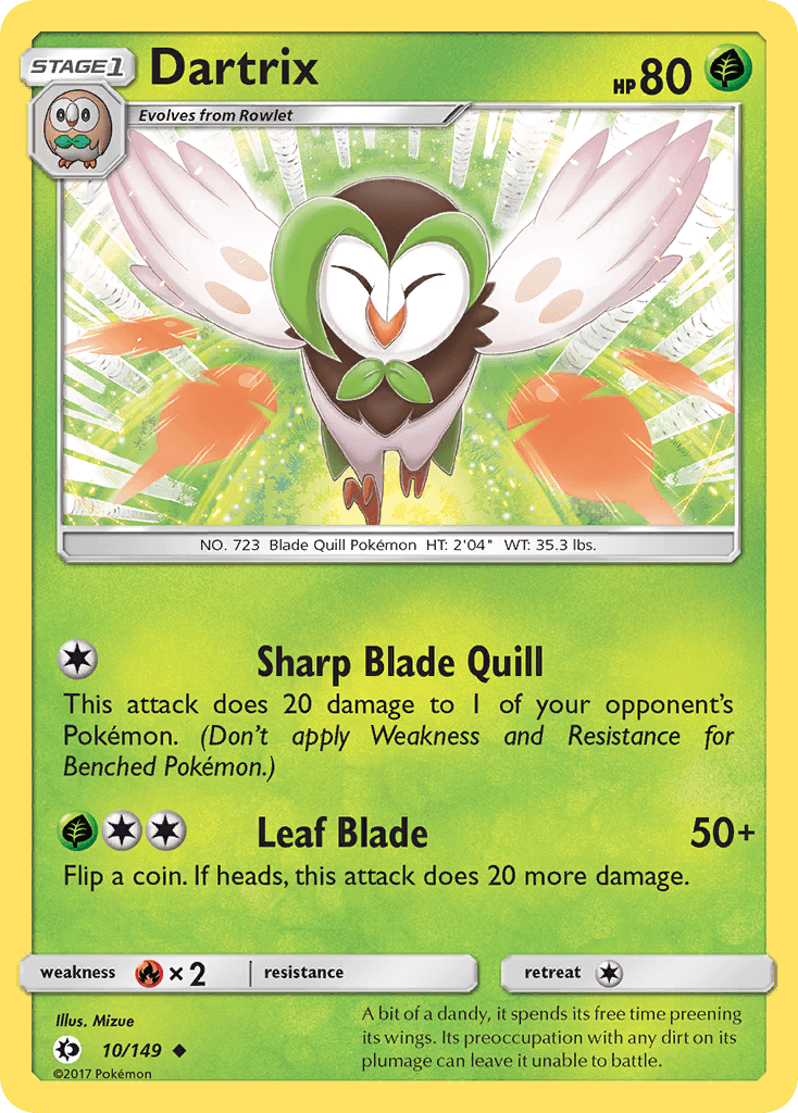 Dartrix Sun & Moon card