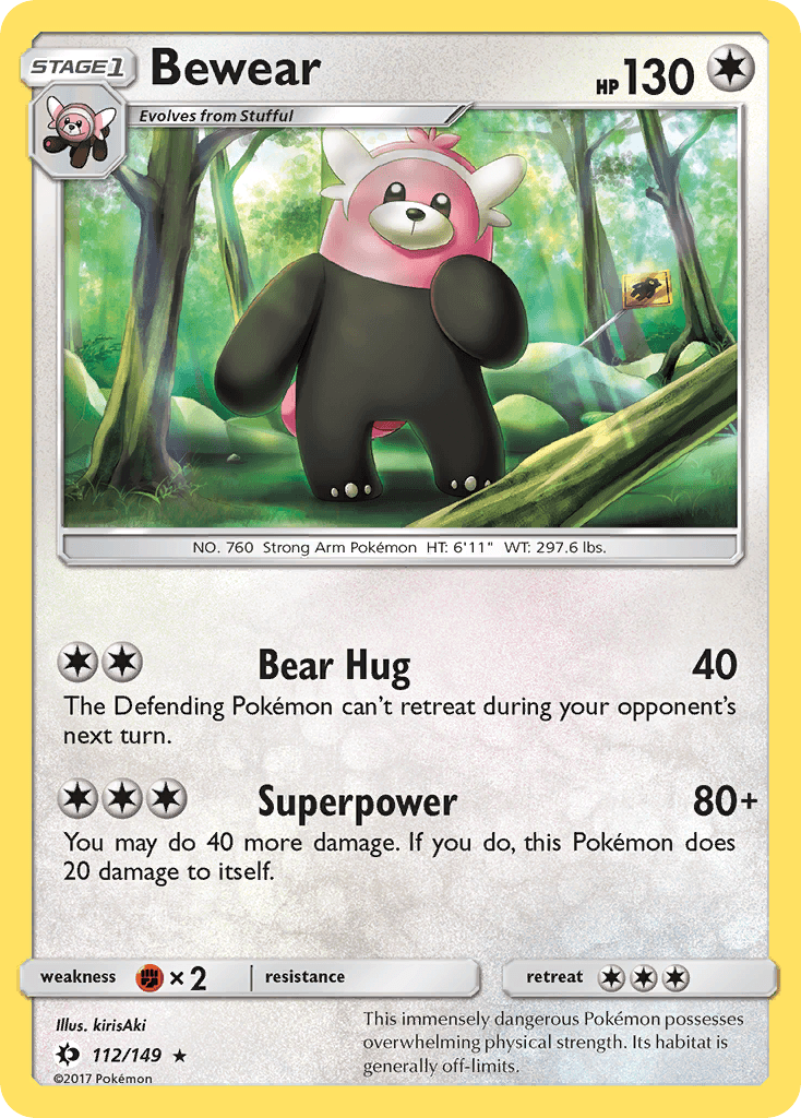 Bewear Sun & Moon card