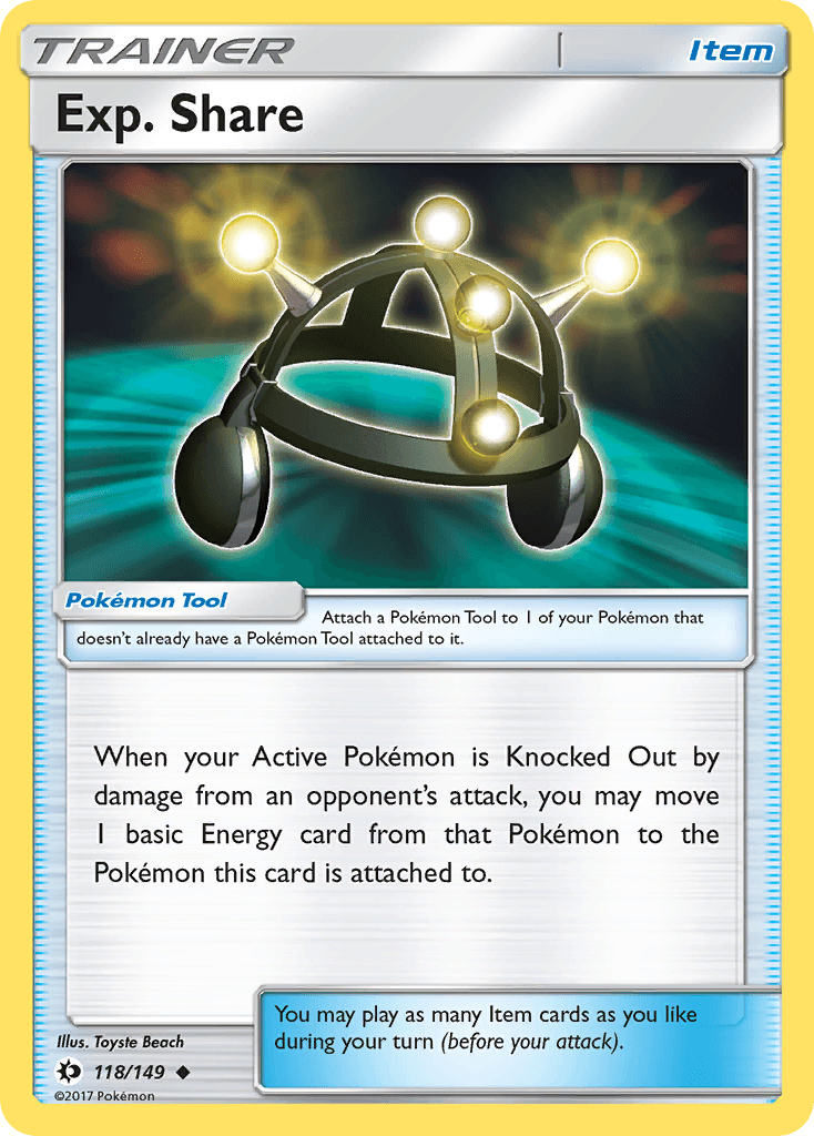 Exp. Share Sun & Moon card