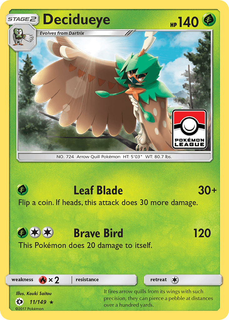 Decidueye Sun & Moon card