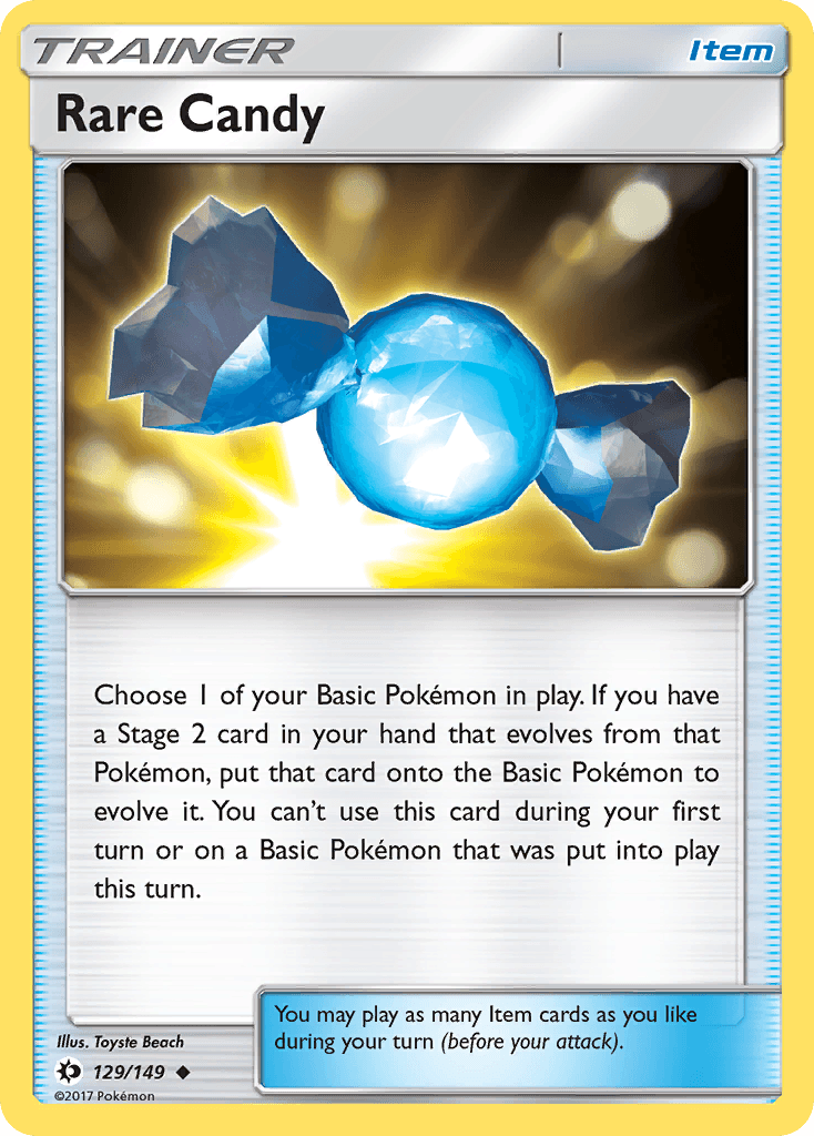 Rare Candy Sun & Moon card