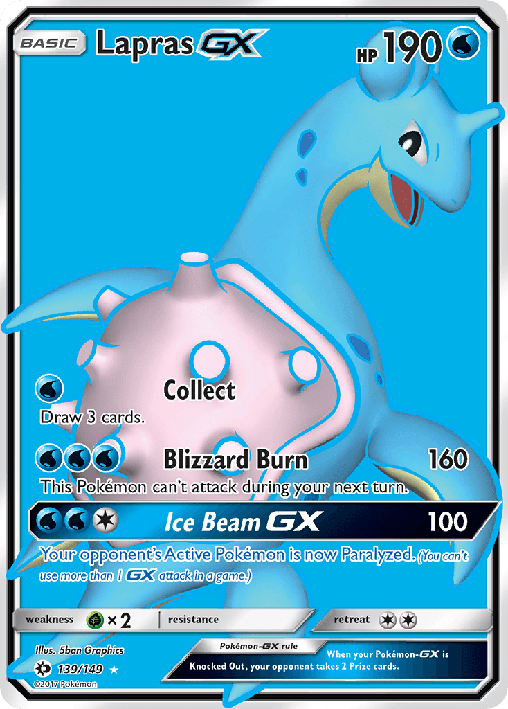 Lapras-GX Sun & Moon card